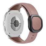 For Samsung Galaxy Watch8 / Watch8 Classic Magnetic Fold Genuine Buckle Leather Watch Band(Bean Paste)