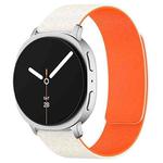 For Samsung Galaxy Watch8 / Watch8 Classic Cloud Wood Grain Magnetic Silicone Watch Band(Starlight Orange)
