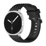 For Samsung Galaxy Watch8 / Watch8 Classic Black Buckle Spruce Silicone Watch Band(Black)