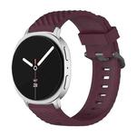 For Samsung Galaxy Watch8 / Watch8 Classic Black Buckle Spruce Silicone Watch Band(Wine Red)