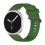For Samsung Galaxy Watch8 / Watch8 Classic Black Buckle Spruce Silicone Watch Band(Army Green)