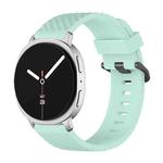 For Samsung Galaxy Watch8 / Watch8 Classic Black Buckle Spruce Silicone Watch Band(Teal Blue)