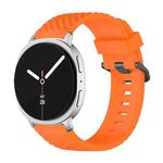 For Samsung Galaxy Watch8 / Watch8 Classic Black Buckle Spruce Silicone Watch Band(Orange)