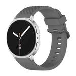 For Samsung Galaxy Watch8 / Watch8 Classic Black Buckle Spruce Silicone Watch Band(Space Gray)