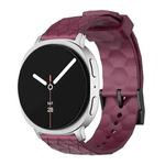 For Samsung Galaxy Watch8 / Watch8 Classic Football Texture Solid Color Silicone Watch Band(Wine Red)