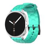 For Samsung Galaxy Watch8 / Watch8 Classic Football Texture Solid Color Silicone Watch Band(Teal)