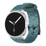 For Samsung Galaxy Watch8 / Watch8 Classic Football Texture Solid Color Silicone Watch Band(Rock Green)