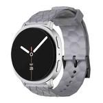 For Samsung Galaxy Watch8 / Watch8 Classic Football Texture Solid Color Silicone Watch Band(Gray)