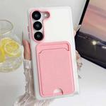 For Samsung Galaxy S23+ 5G Leather Texture Card Bag Shockproof Phone Case(Pink)