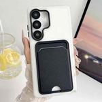 For Samsung Galaxy S24+ 5G Leather Texture Card Bag Shockproof Phone Case(Black)