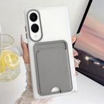 For Samsung Galaxy S25 Edge 5G Leather Texture Card Bag Shockproof Phone Case(Grey)