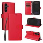 For Samsung Galaxy S25 FE 5G ENKAY RFID Blocking Wallet Kickstand Litchi Texture Leather Phone Case(Red)