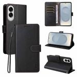 For Samsung Galaxy S25 Edge 5G ENKAY RFID Blocking Wallet Kickstand Litchi Texture Leather Phone Case(Black)