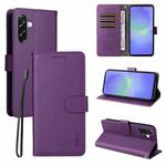 For Samsung Galaxy A56 5G ENKAY RFID Blocking Wallet Kickstand Litchi Texture Leather Phone Case(Purple)