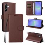 For Samsung Galaxy A56 5G ENKAY RFID Blocking Wallet Kickstand Litchi Texture Leather Phone Case(Brown)