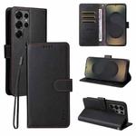 For Samsung Galaxy S24 Ultra 5G ENKAY RFID Blocking Wallet Kickstand Litchi Texture Leather Phone Case(Black)