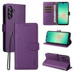 For Samsung Galaxy A17 5G /  A26 5G / A16 ENKAY RFID Blocking Wallet Kickstand Litchi Texture Leather Phone Case(Purple)