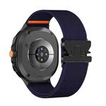 For Samsung Galaxy Watch8 / Watch8 Classic Parachute Buckle Stretch Nylon Watch Band(Dark Blue)