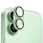 For iPhone 17 ENKAY Anti-reflection Camera Lens Brushed Aluminium Alloy Tempered Glass Film(Light Green)