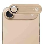 For iPhone 17 Air ENKAY Anti-reflection Camera Lens Brushed Aluminium Alloy Tempered Glass Film(Golden)