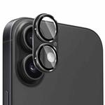 For iPhone 17 ENKAY Anti-reflection Camera Lens Frosted Armor Aluminium Alloy Tempered Glass Film(Black)