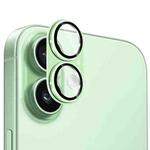 For iPhone 17 ENKAY Anti-reflection Camera Lens Frosted Armor Aluminium Alloy Tempered Glass Film(Light Green)