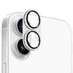 For iPhone 17 ENKAY CD Texture Aluminium Alloy Tempered Glass Lens Cover Film(Silver)