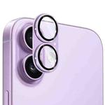 For iPhone 17 ENKAY CD Texture Aluminium Alloy Tempered Glass Lens Cover Film(Light Purple)