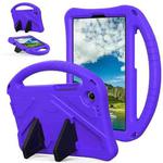 For Lenovo Tab One 8.7 2025 EVA Shockproof Tablet Case with Holder & Shoulder Strap(Purple)
