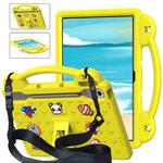 For Lenovo Tab P12 12.7 2023 / 2025 Beibei Bear Handle Kickstand Children EVA Shockproof Tablet Case with Shoulder Strap(Yellow)