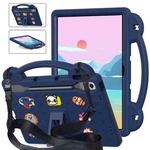 For Lenovo Tab P12 12.7 2023 / 2025 Beibei Bear Handle Kickstand Children EVA Shockproof Tablet Case with Shoulder Strap(Navy Blue)