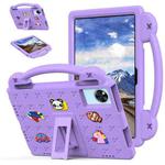 For Lenovo Xiaoxin Pad 11 TB-335FC 2025 Beibei Bear Handle Kickstand Children EVA Shockproof Tablet Case with Shoulder Strap(Light Purple)