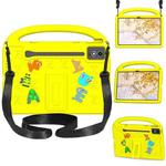 For Lenovo Tab P12 2023 12.7 Cartoon Sparrow EVA Shockproof Tablet Case with Shoulder Strap(Yellow)