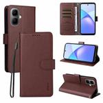 For Infinix Smart 10 4G ENKAY RFID Blocking Wallet Kickstand Litchi Texture Leather Phone Case(Brown)