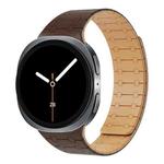 For Samsung Galaxy Watch8 / Watch8 Classic Integrated Magnetic Silicone Watch Band(Dark Brown+Light Brown)
