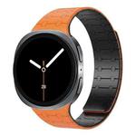 For Samsung Galaxy Watch8 / Watch8 Classic Integrated Magnetic Silicone Watch Band(Orange+Black)
