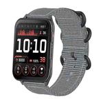 For Garmin Venu X1 Ring Buckle Nylon Canvas Watch Band(Gray)