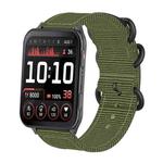 For Garmin Venu X1 Ring Buckle Nylon Canvas Watch Band(Army Green)