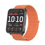 For Garmin Venu X1 Two Section Metal Ring Nylon Hook and Loop Fastener Watch Band(Bright Orange)