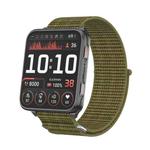 For Garmin Venu X1 Two Section Metal Ring Nylon Hook and Loop Fastener Watch Band(Olive)