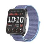 For Garmin Venu X1 Two Section Metal Ring Nylon Hook and Loop Fastener Watch Band(Azure Blue)