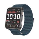 For Garmin Venu X1 Two Section Metal Ring Nylon Hook and Loop Fastener Watch Band(Dark Misty Gray)
