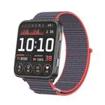 For Garmin Venu X1 Two Section Metal Ring Nylon Hook and Loop Fastener Watch Band(Glossy Pink)