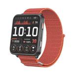 For Garmin Venu X1 Two Section Metal Ring Nylon Hook and Loop Fastener Watch Band(Rose Red)