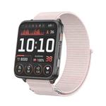 For Garmin Venu X1 Two Section Metal Ring Nylon Hook and Loop Fastener Watch Band(Pearl Pink)