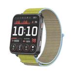 For Garmin Venu X1 Two Section Metal Ring Nylon Hook and Loop Fastener Watch Band(Camel)