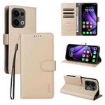 For OPPO Reno14 F / Reno14 / Reno13 Global ENKAY RFID Blocking Wallet Kickstand Litchi Texture Leather Phone Case(Beige)