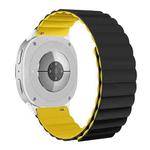For Samsung Galaxy Watch8 / Watch8 Classic Magnetic Silicone Watch Band(Black+Yellow)