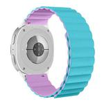 For Samsung Galaxy Watch8 / Watch8 Classic Magnetic Silicone Watch Band(Blue+Purple)