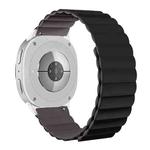 For Samsung Galaxy Watch8 / Watch8 Classic Magnetic Silicone Watch Band(Dark Gray+Coffee)